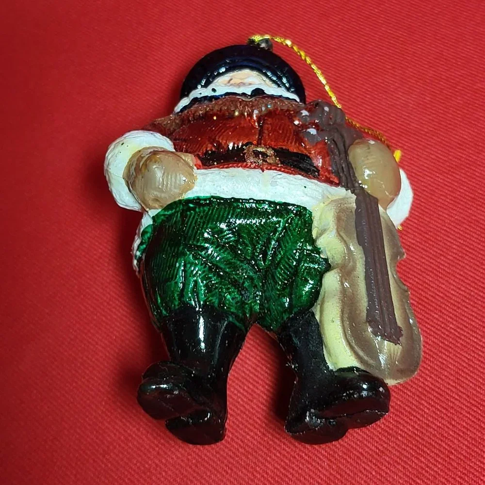 VTG Santa Claus Old St Nick Blown Glass Christmas Ornament